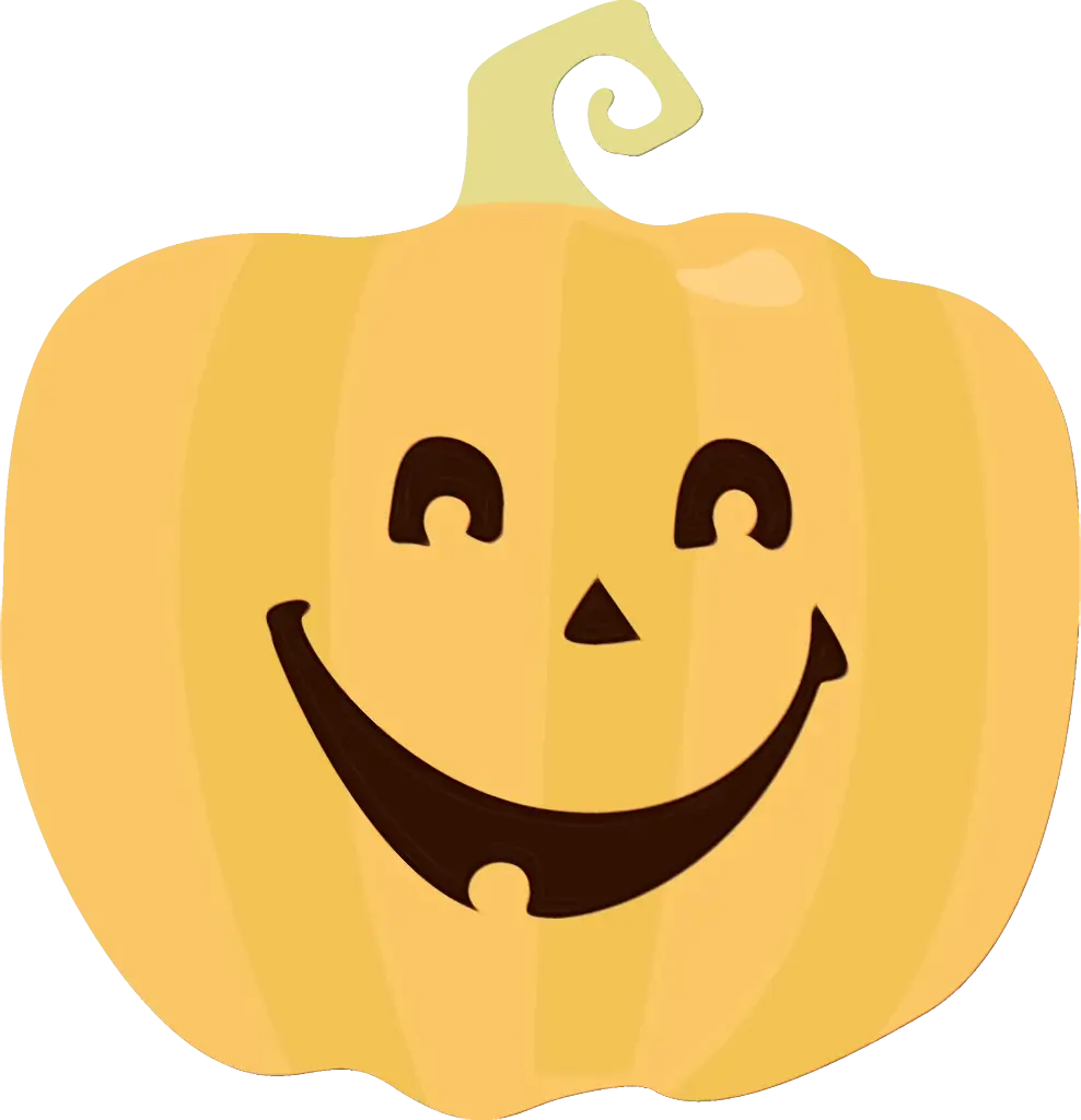Smiling Yellow Jack-o&#039;-Lantern Illustration