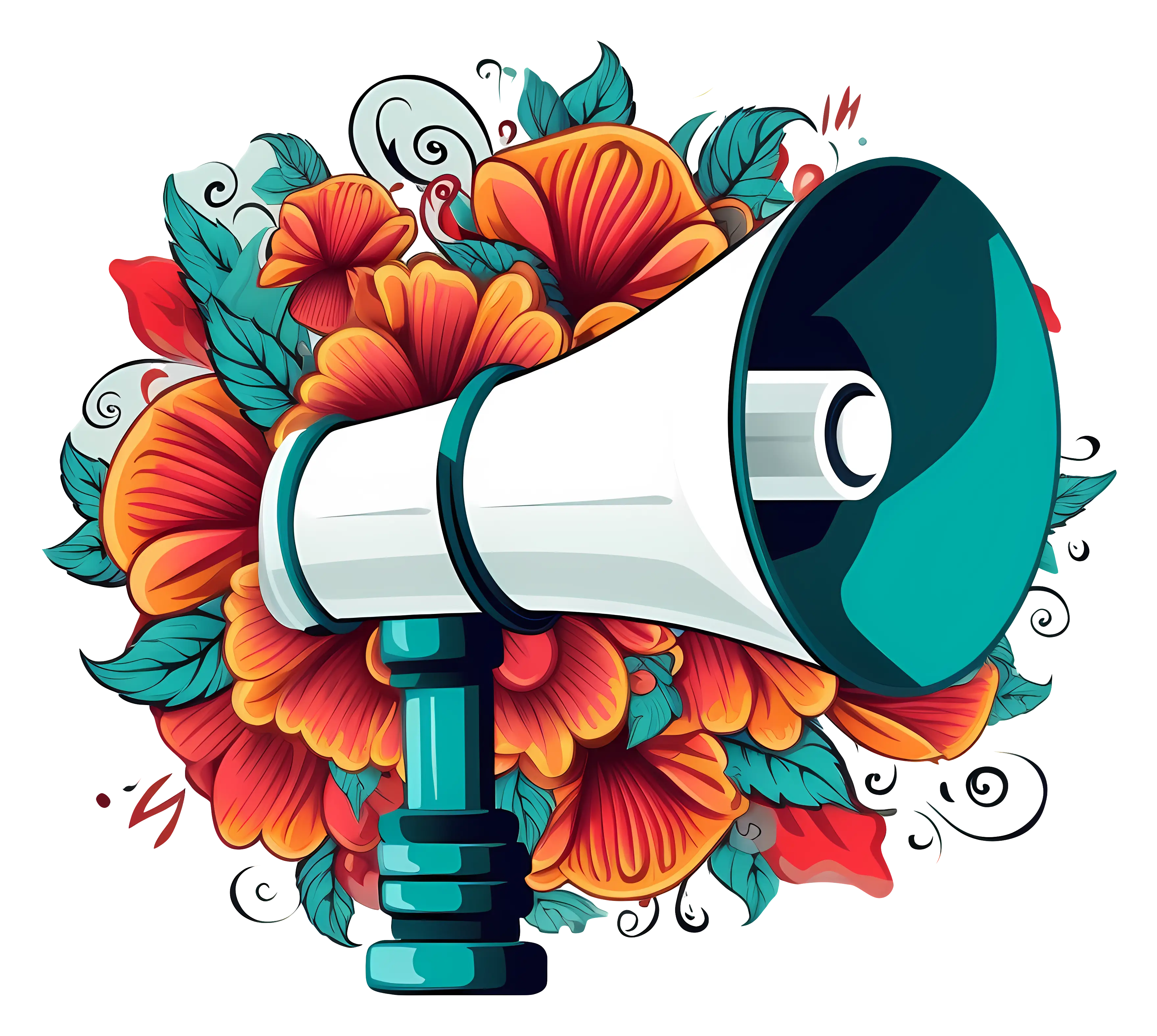 Floral Megaphone