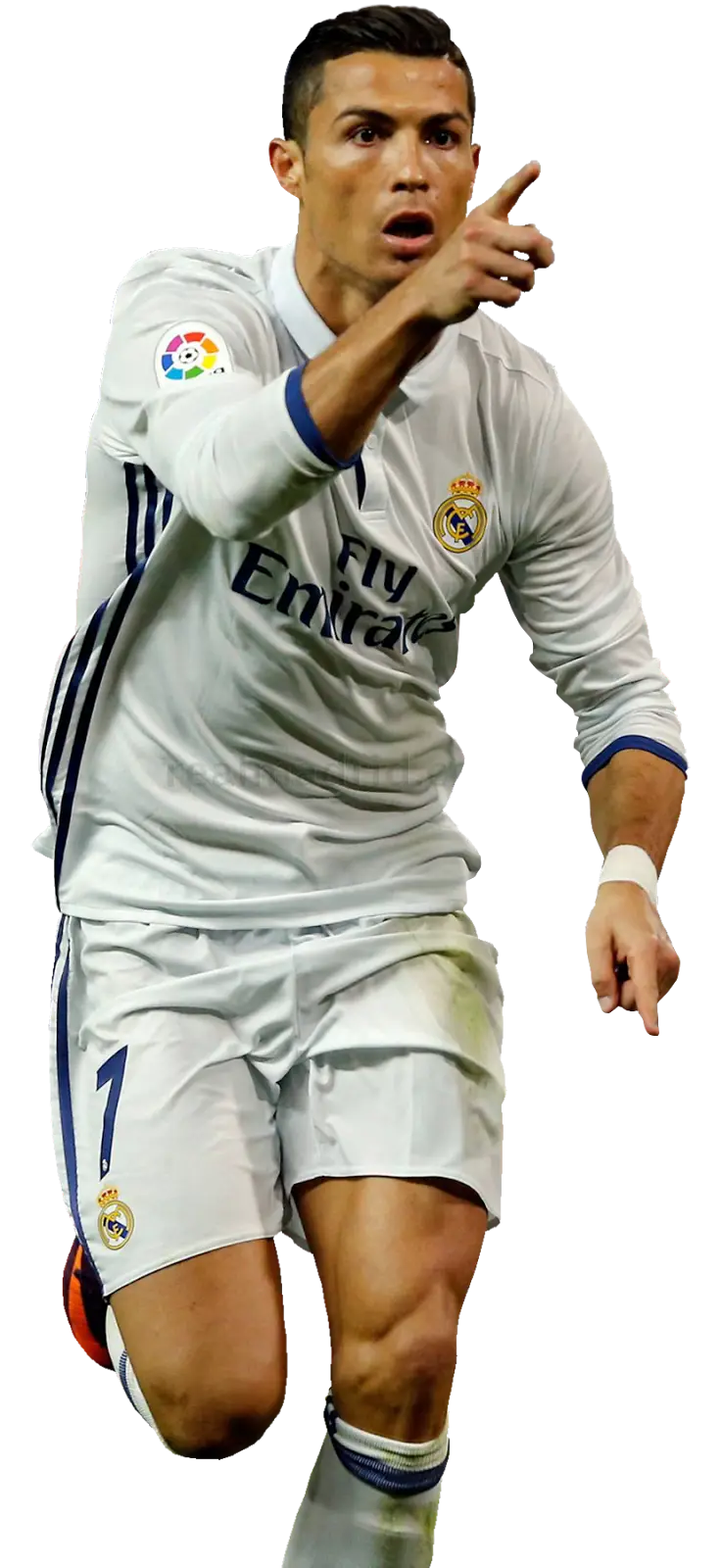 Football Player Celebrating in White Uniform