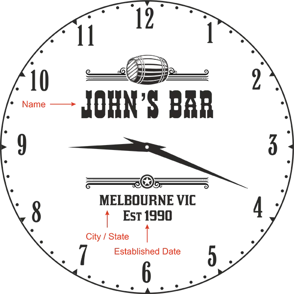 Vintage Bar Clock