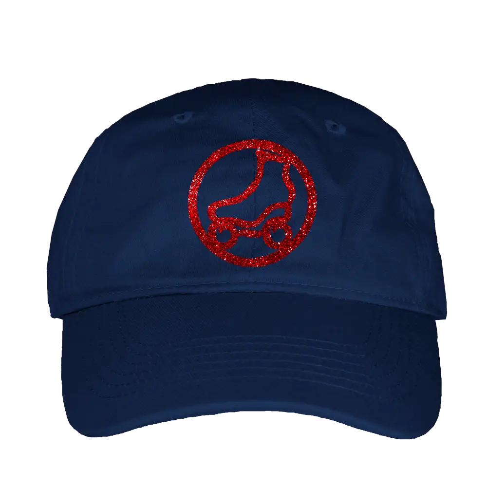 Blue Cap with Red Emblem