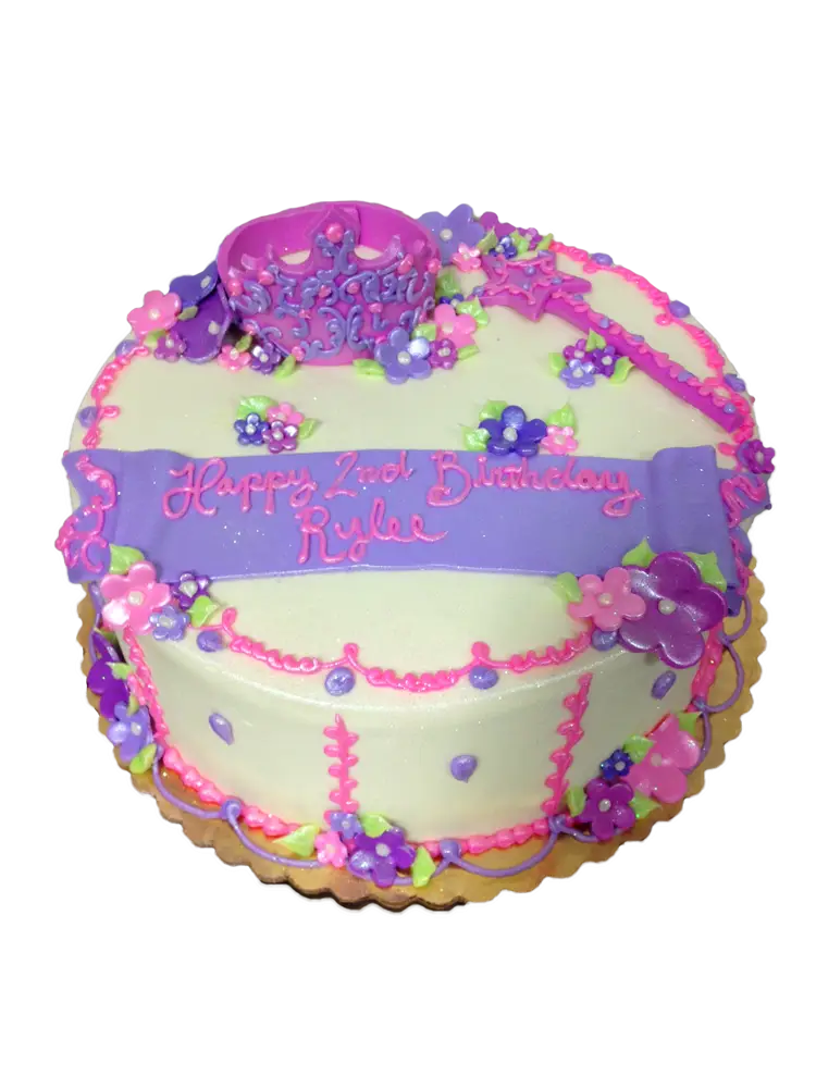 Colorful Birthday Cake with Decorations