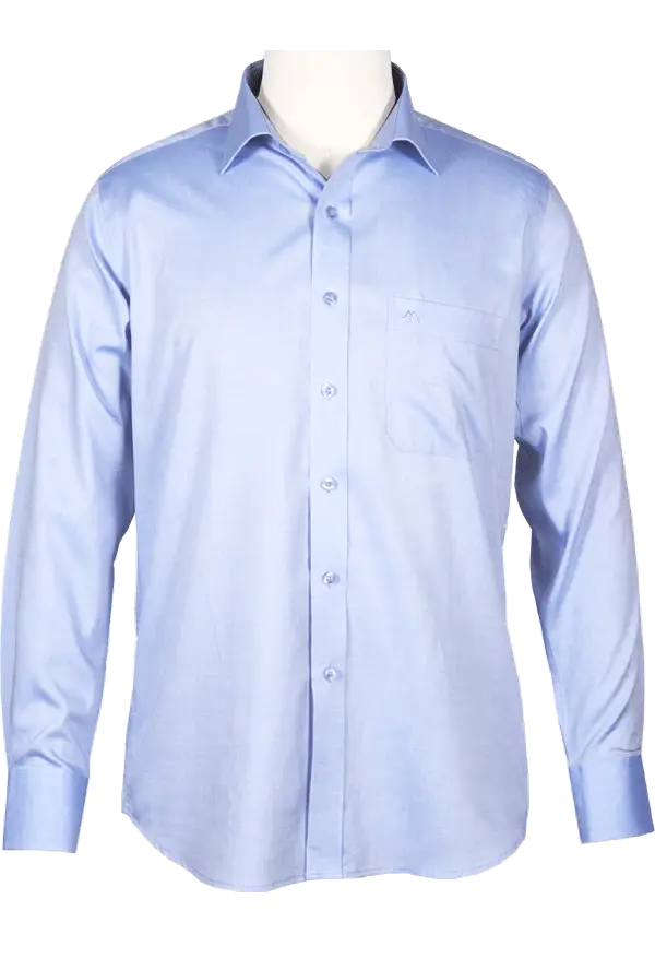 Blue Formal Long-Sleeve Shirt