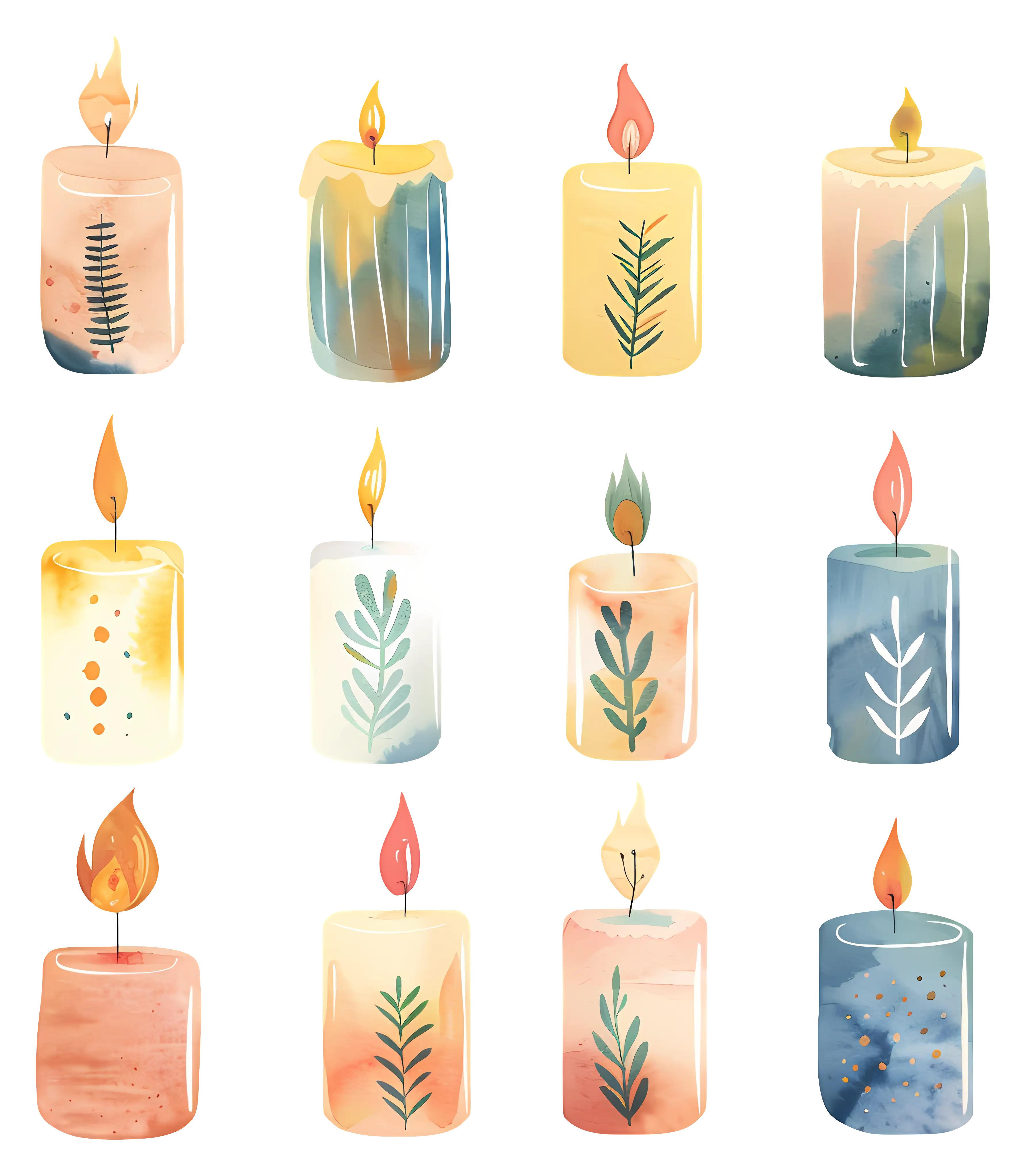 Decorative Candles Illustration