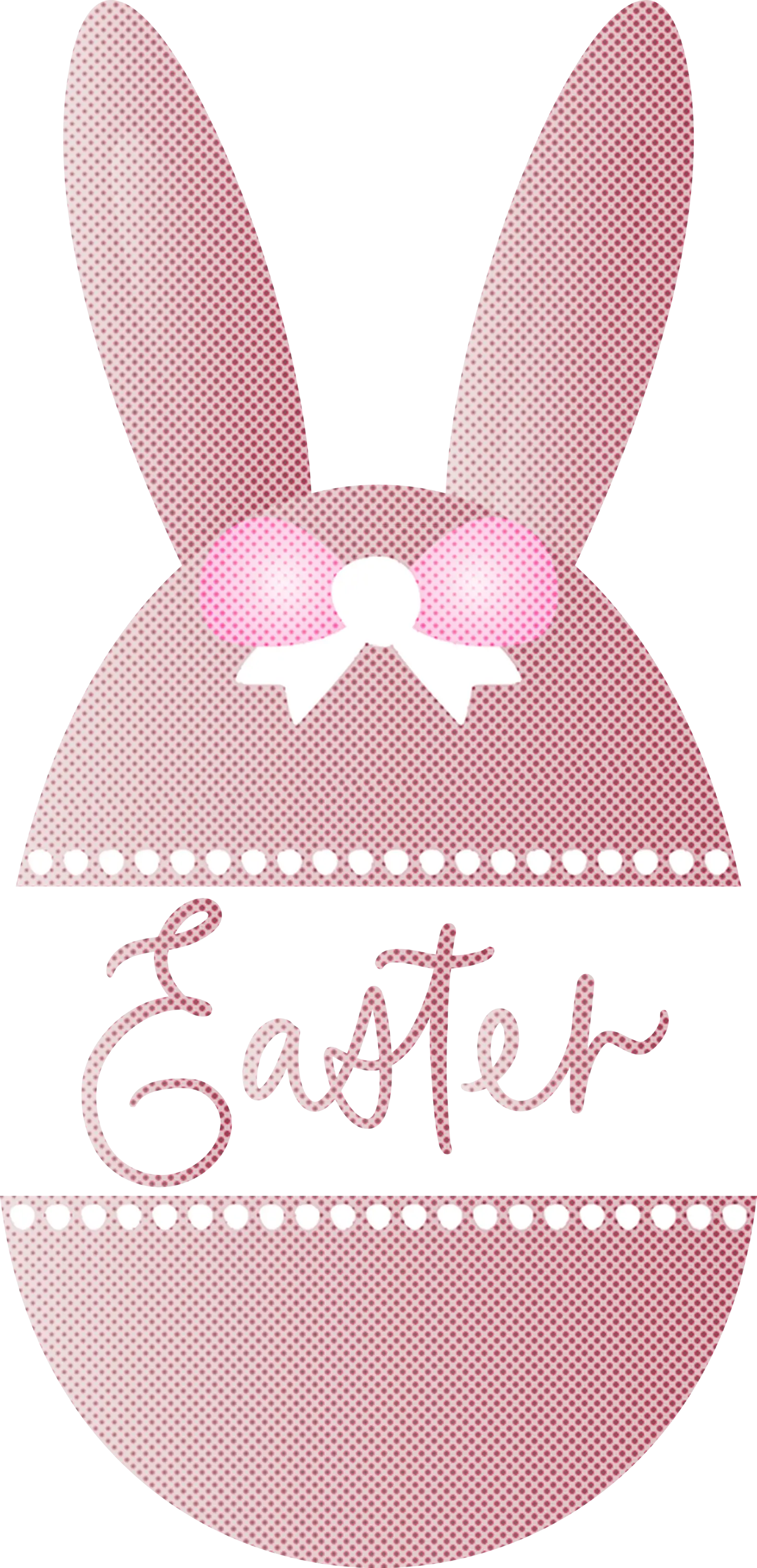 Pink Easter Bunny with Bow