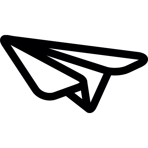 Paper Plane Minimalist Black and White Logo
