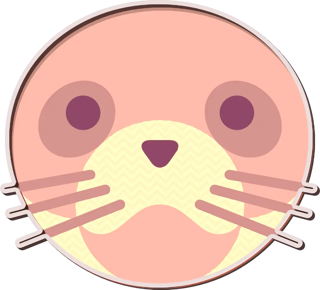 Cute Seal Illustration with Whiskers