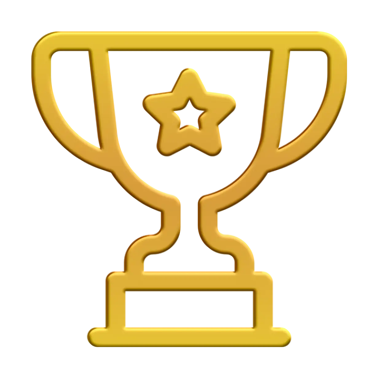 Elegant Yellow Trophy Icon