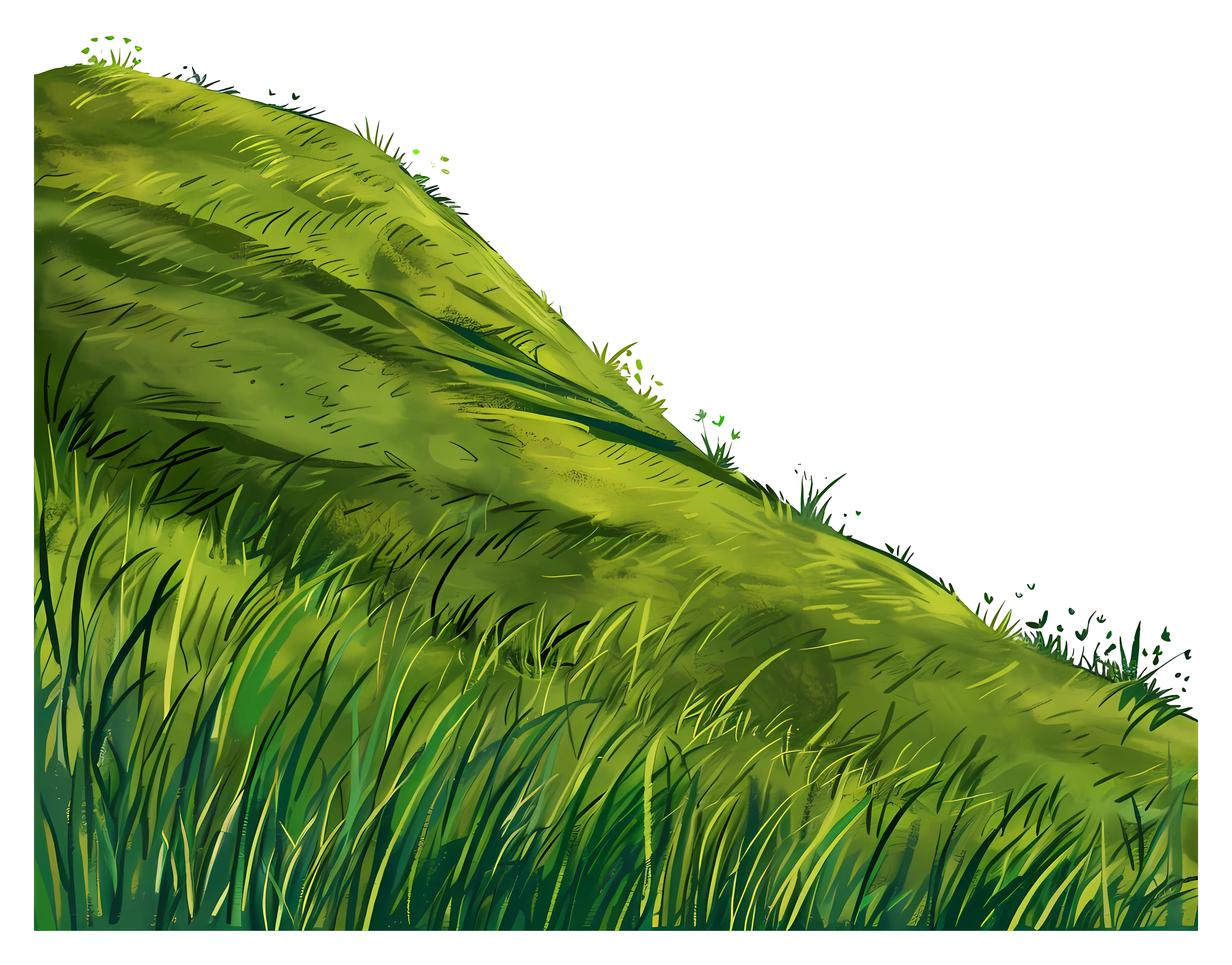 Green Grassy Hill Illustration