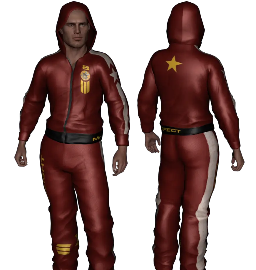 Red Tracksuit with Hoodie and Pants
