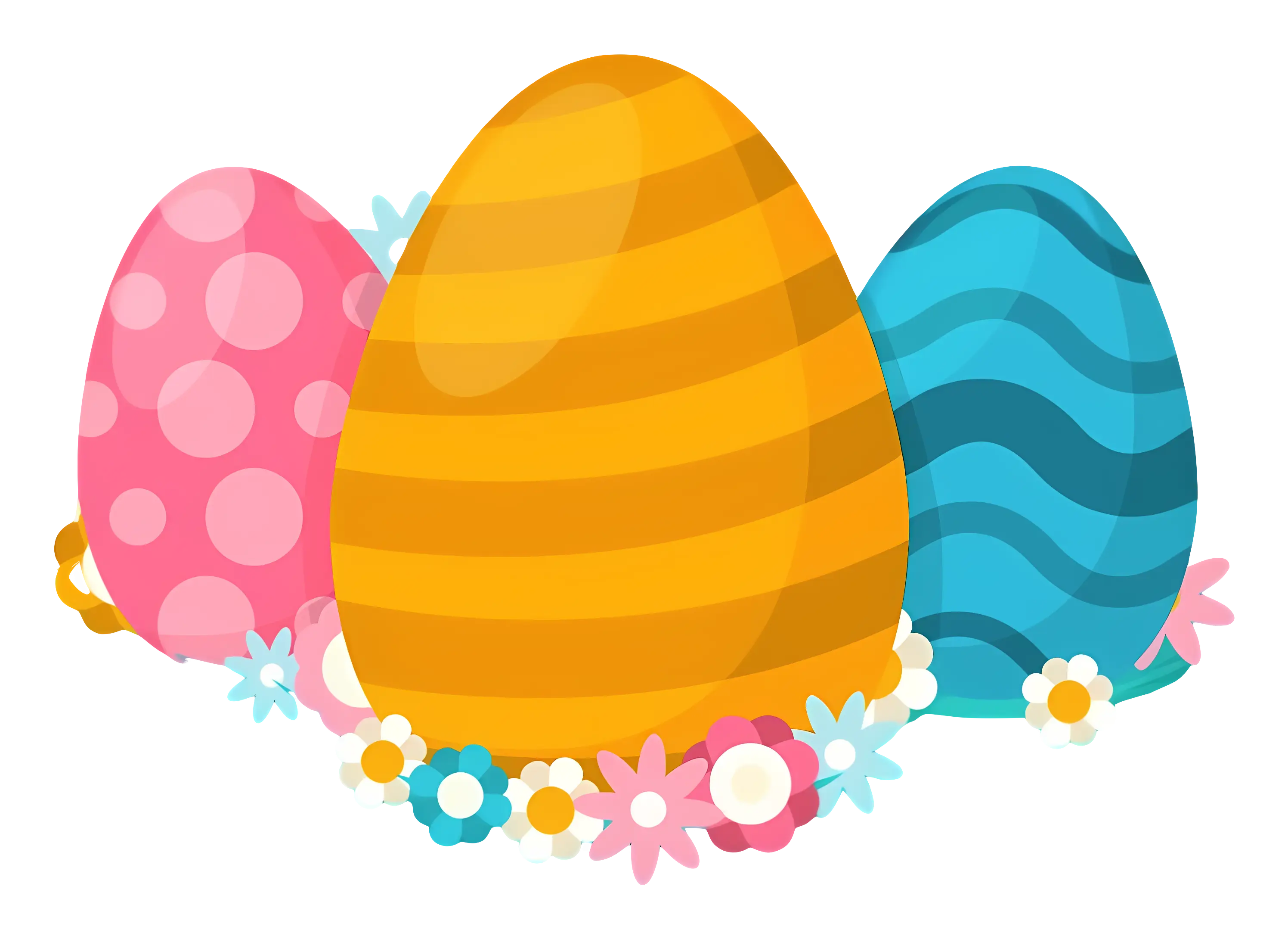 Colorful Decorated Easter Eggs