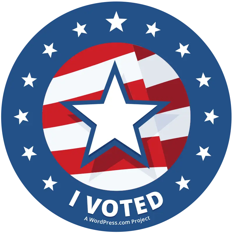 I Voted Sticker with Star