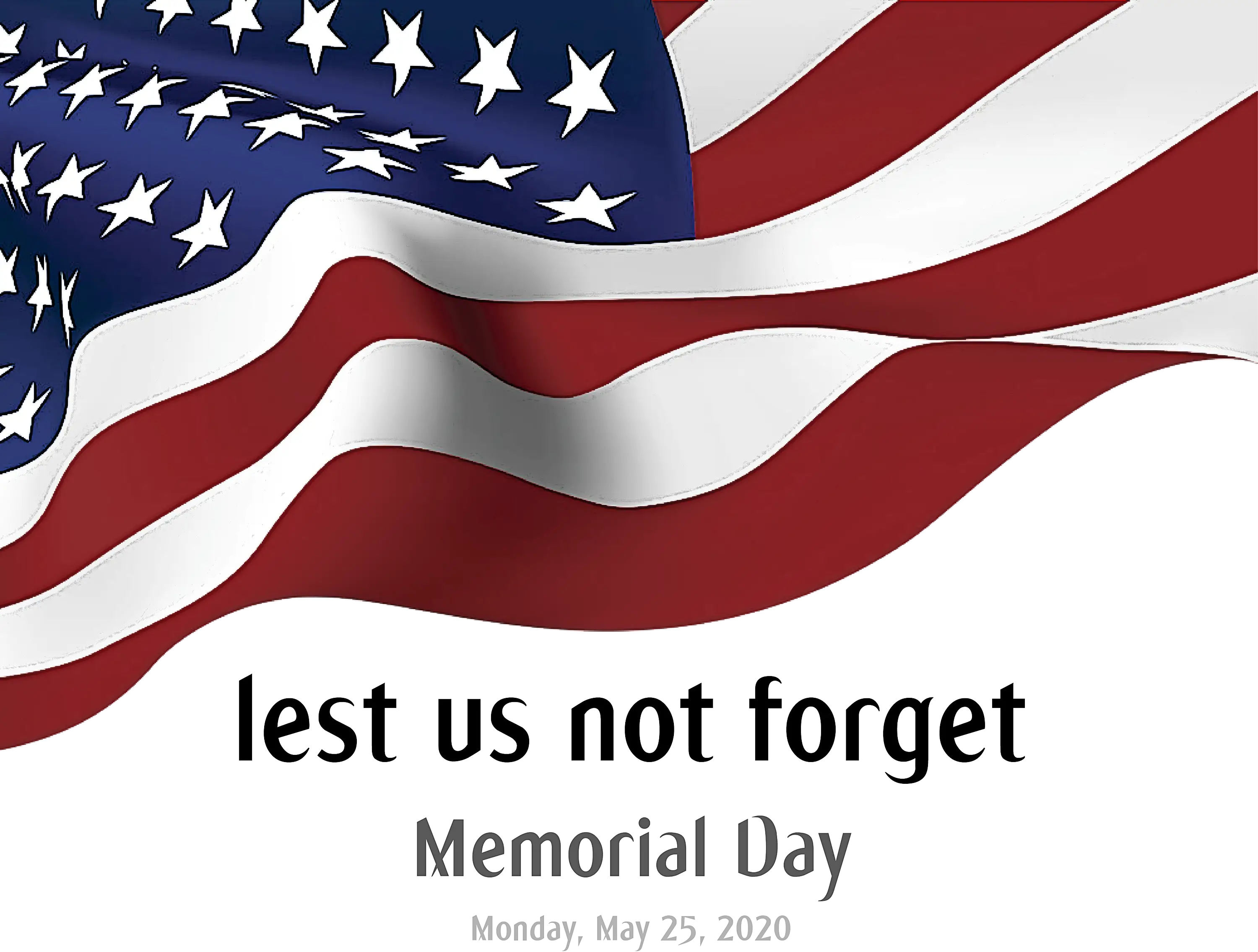 USA Flag Poster for Memorial Day