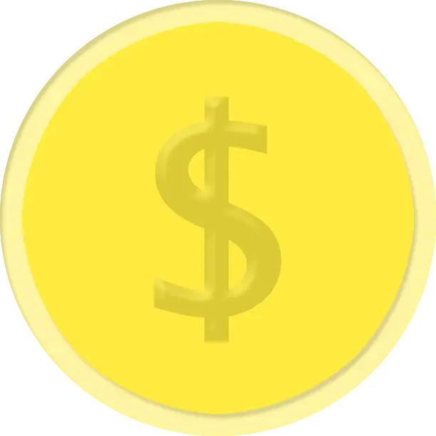 Gold Coin with Dollar Sign Illustration