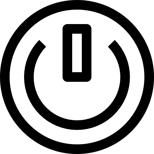 Black Power Button Symbol