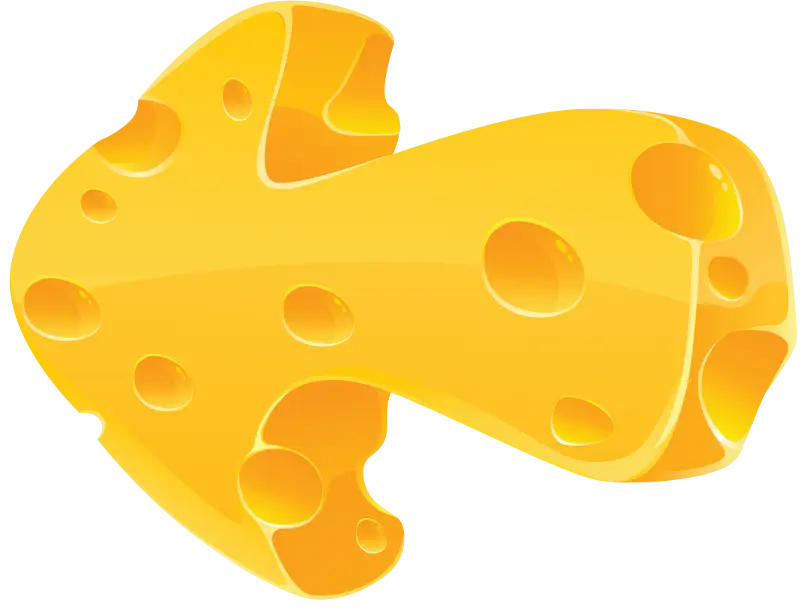 Yellow Cheese Wedge Illustration