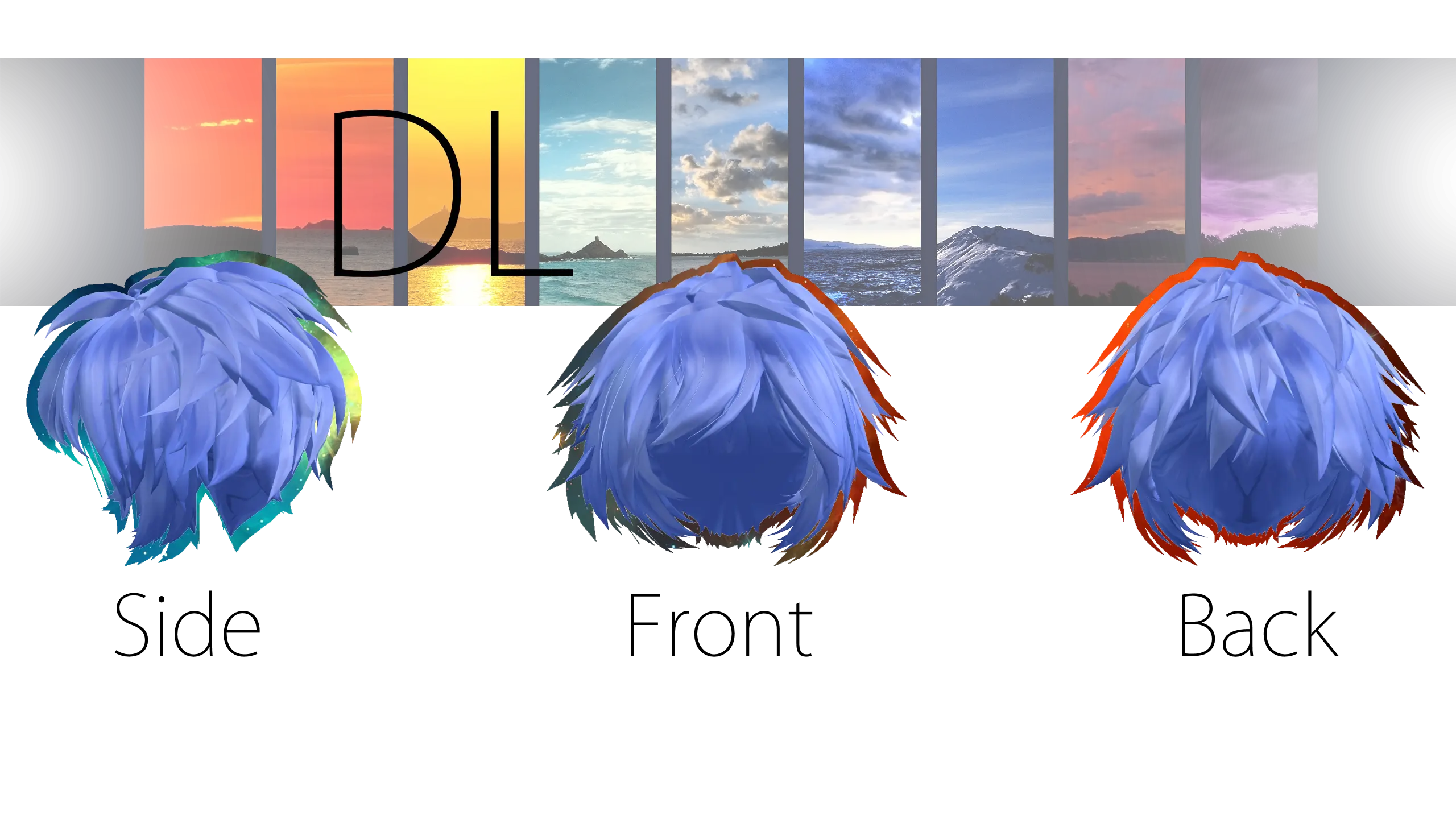 Blue Hair Wig for Cosplay