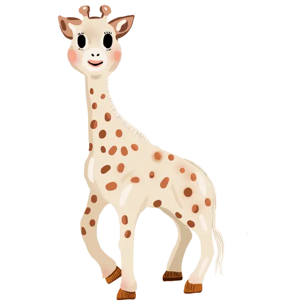 Cute Cartoon Giraffe Illustration