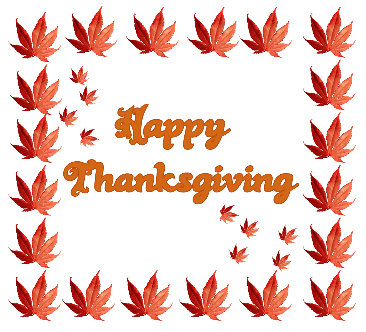 Thanksgiving Frame with Autumn Leaves