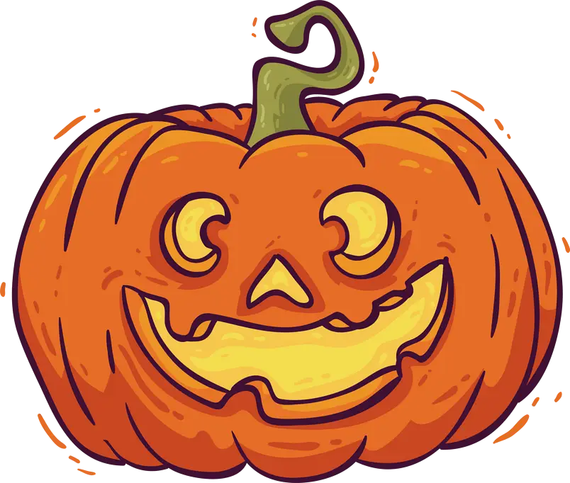 Cartoon Jack-o-Lantern for Halloween