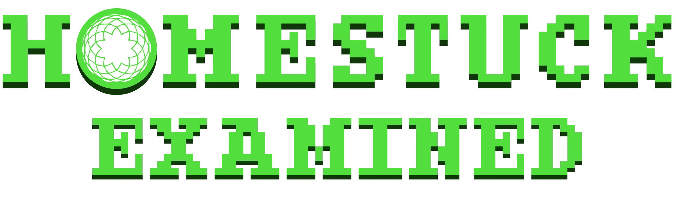 Green Pixelated Homestuck Examined Text