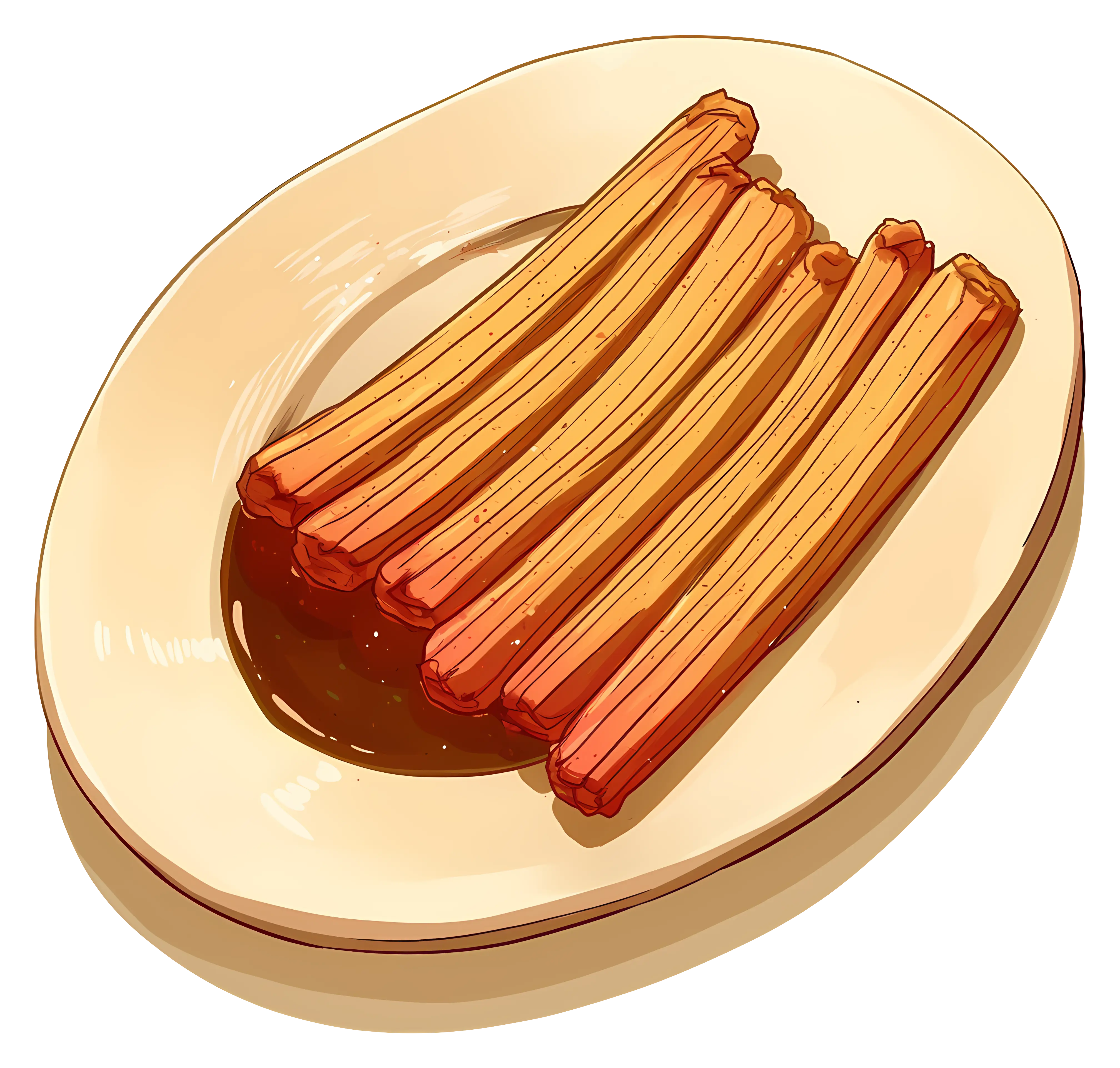 Delicious Churros on a Plate