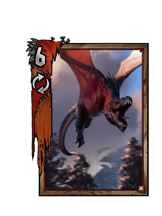 Red Dragon Fantasy Card Illustration