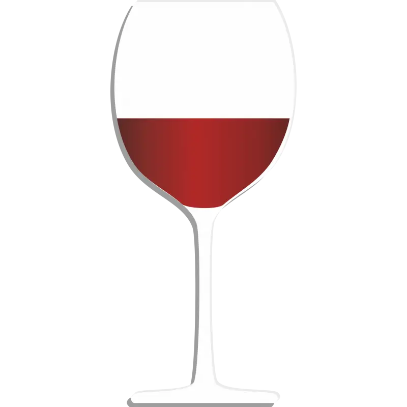 Elegant Wine Glass with Red Wine Design