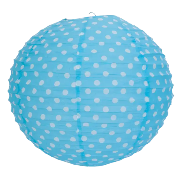Blue Polka Dot Paper Lantern