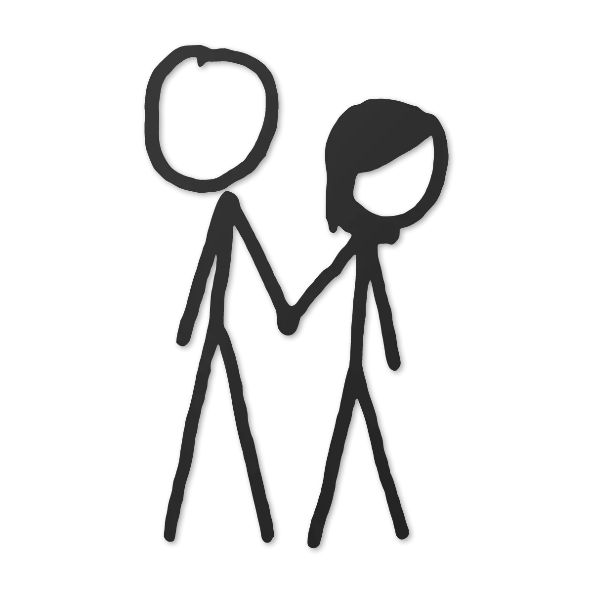 Simple Stick Figures Holding Hands