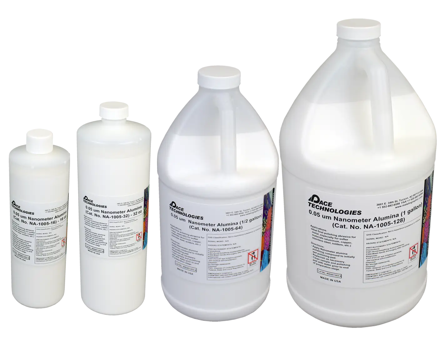 Set of Chemical Bottles for Laboratory Use