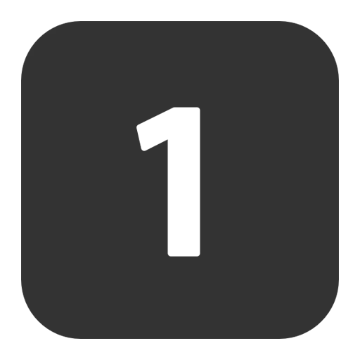 Number One Symbol in Minimalist Style