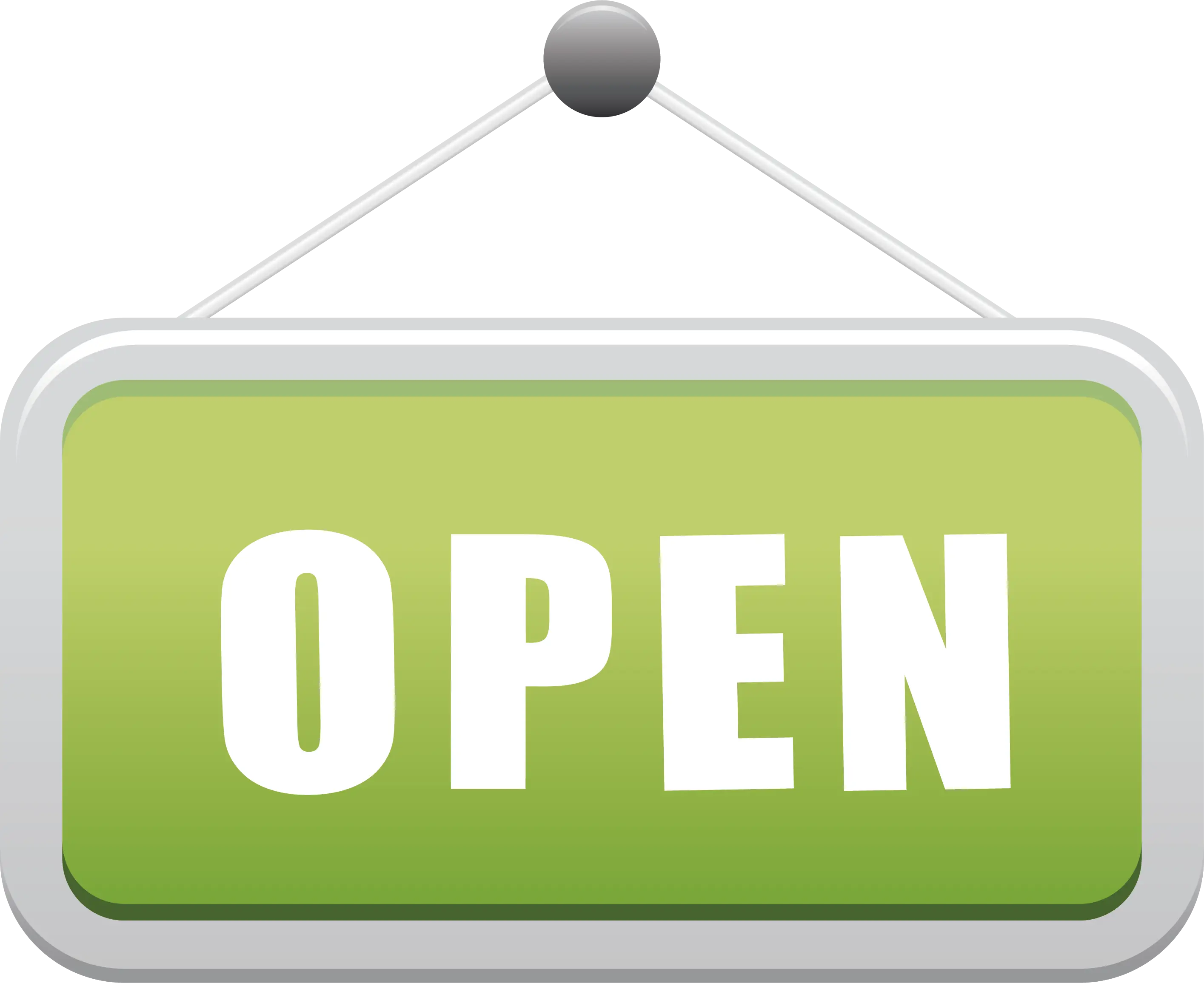 Green Open Sign for Store