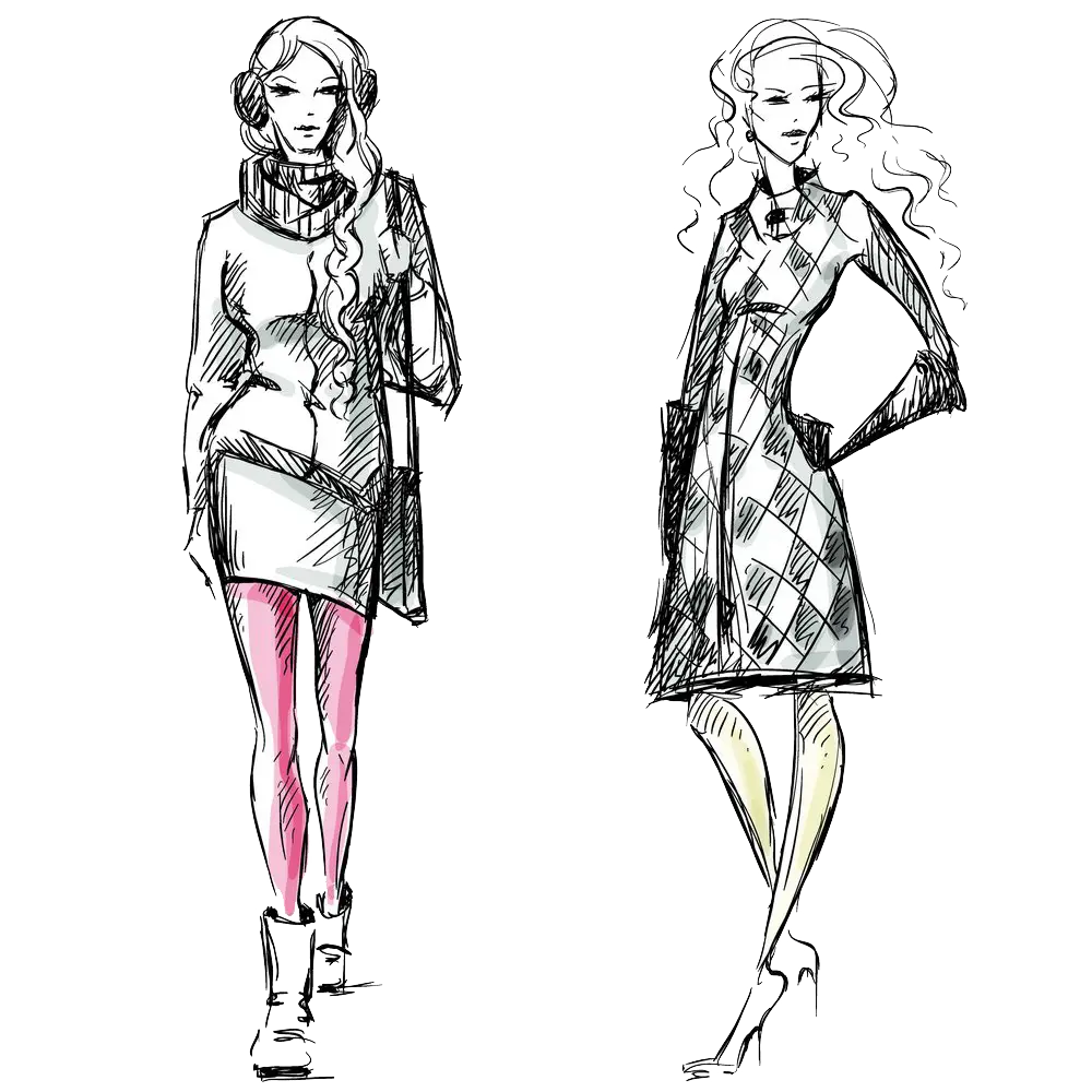 Fashion Sketches of Models