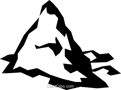 Black and White Mountain Illustration