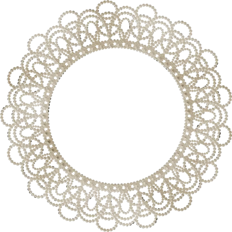 Golden Circular Lace Frame