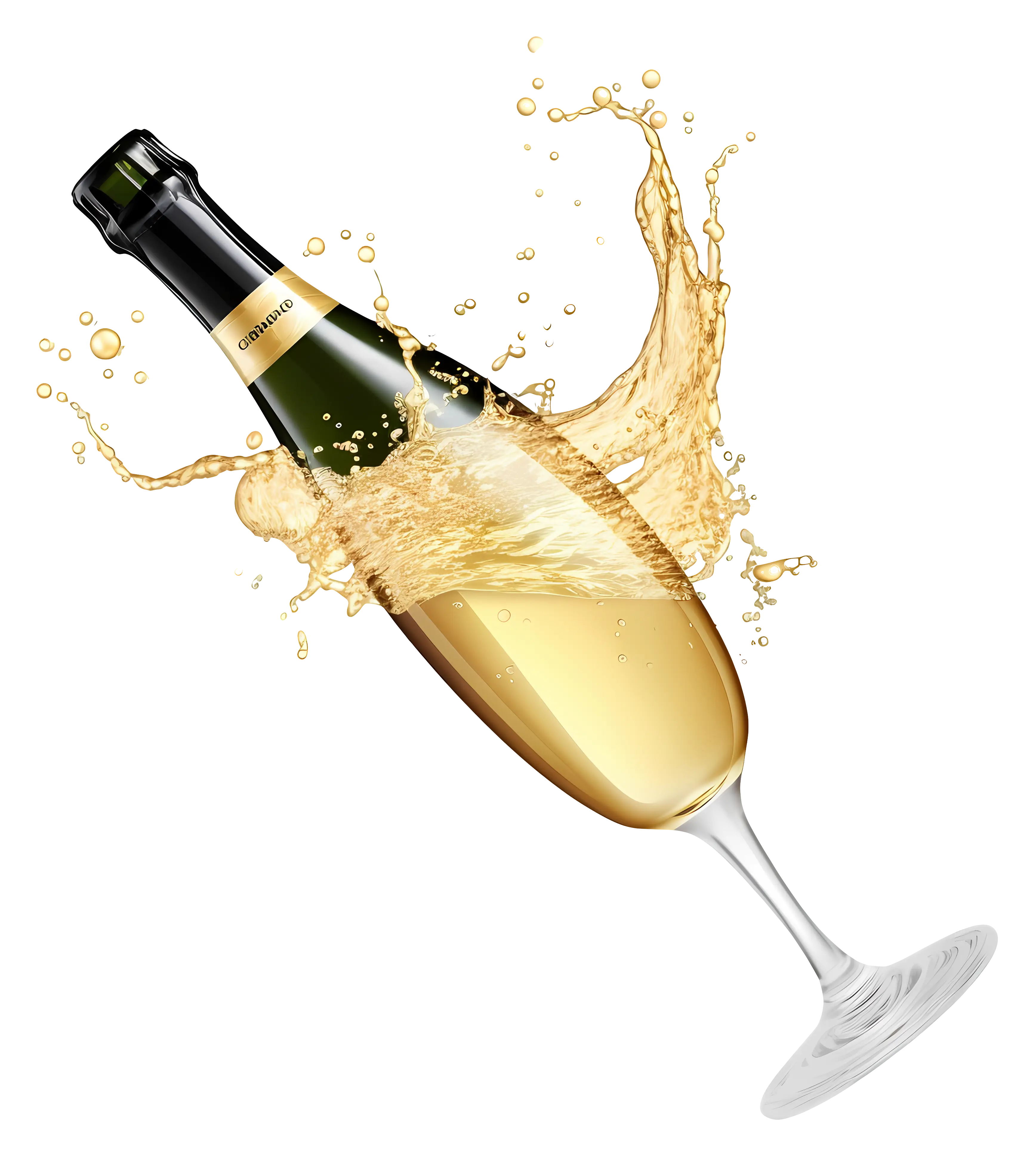Champagne Glass Splash
