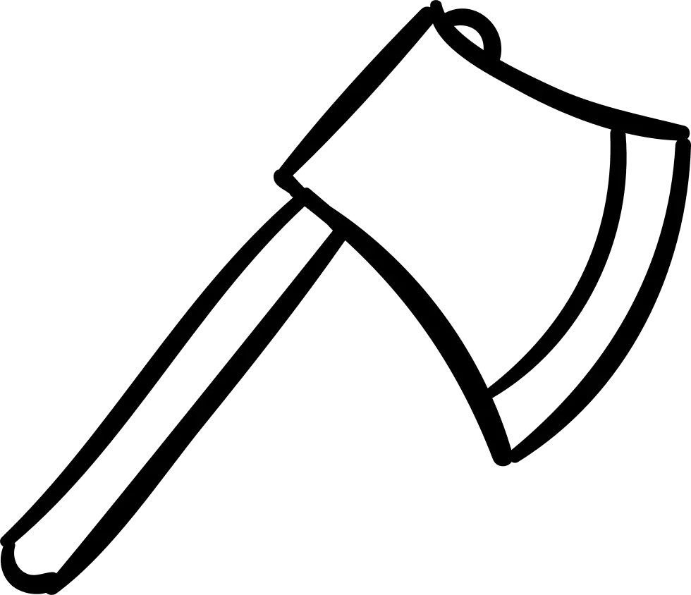 Black and White Axe Doodle