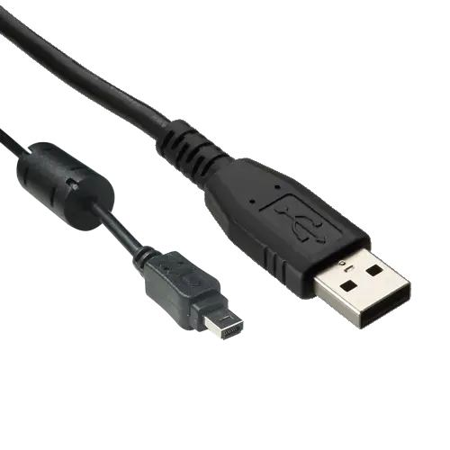 Black USB and Micro-USB Charging Cable