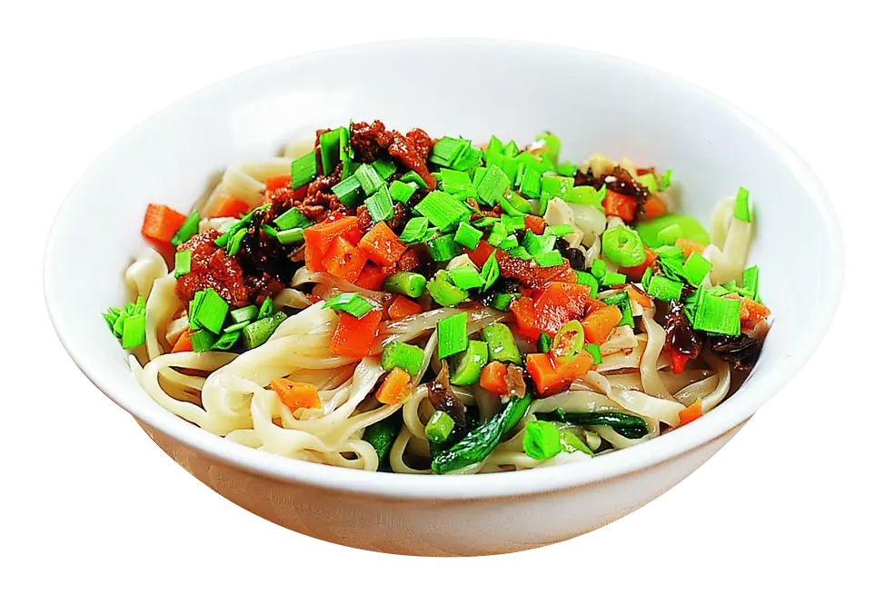 Bowl of Noodles with Vegetables