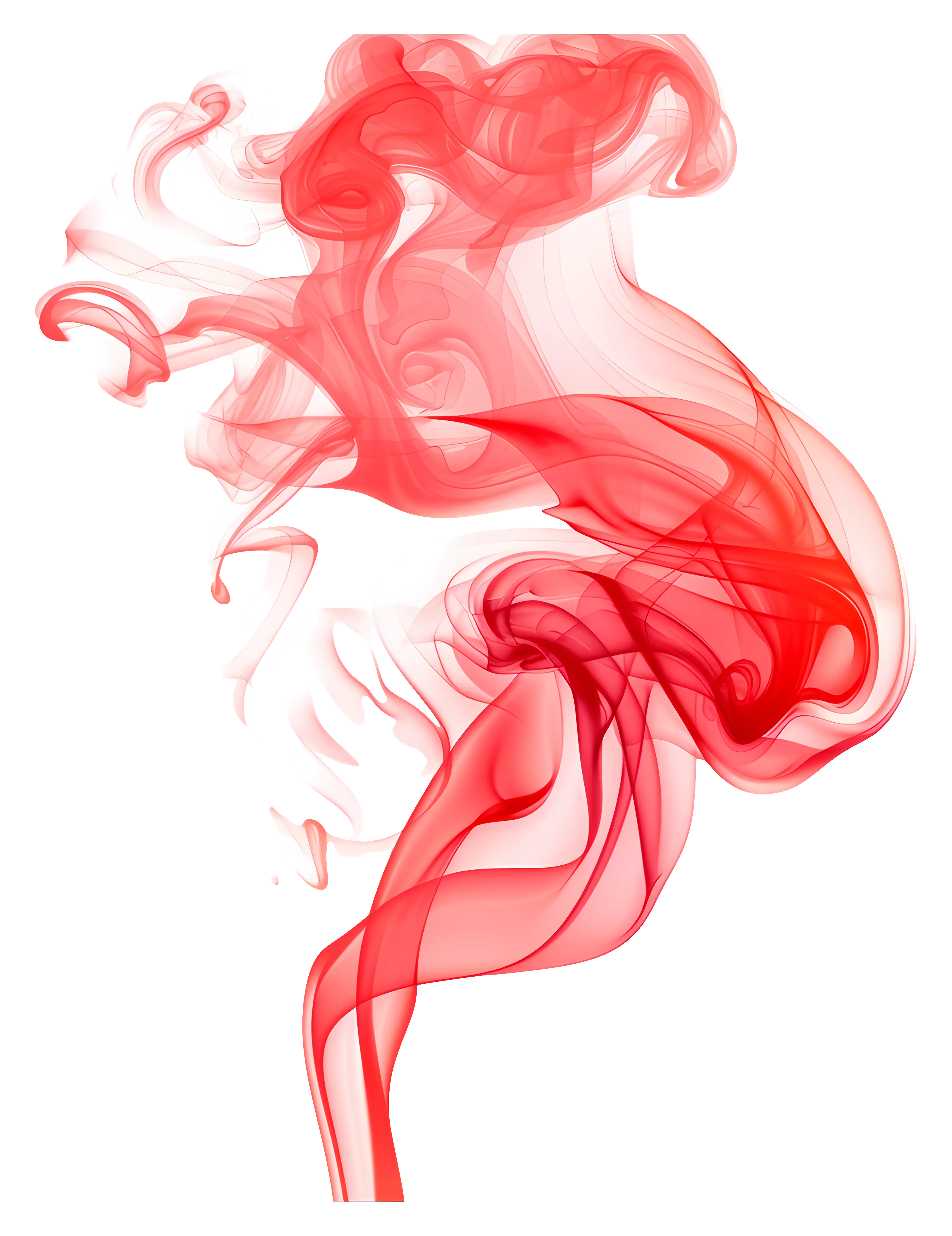 Abstract Red Smoke Design Illustration