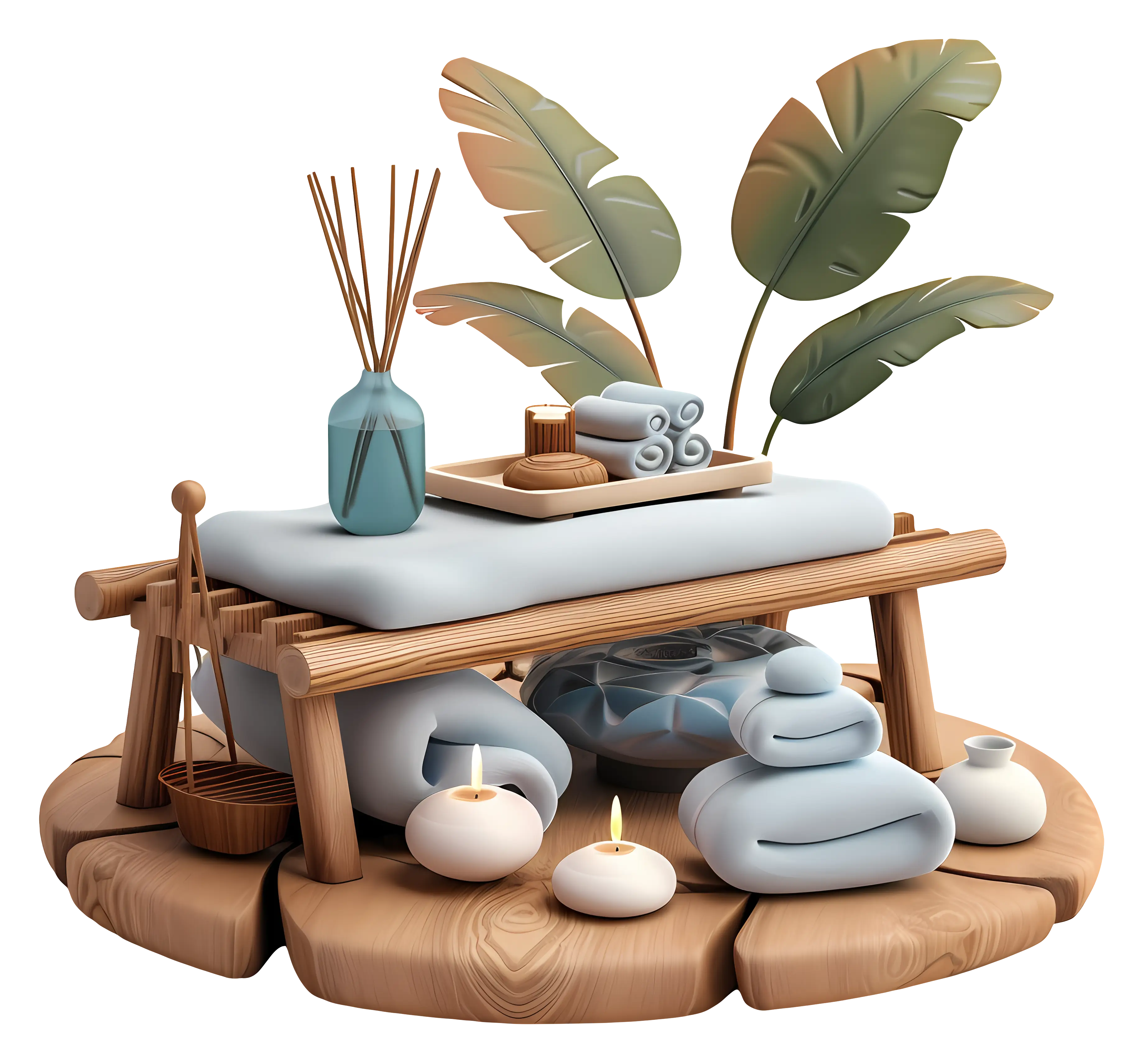 Relaxing Spa Setup