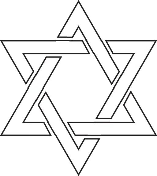 Star of David Symbol in Minimalist Style