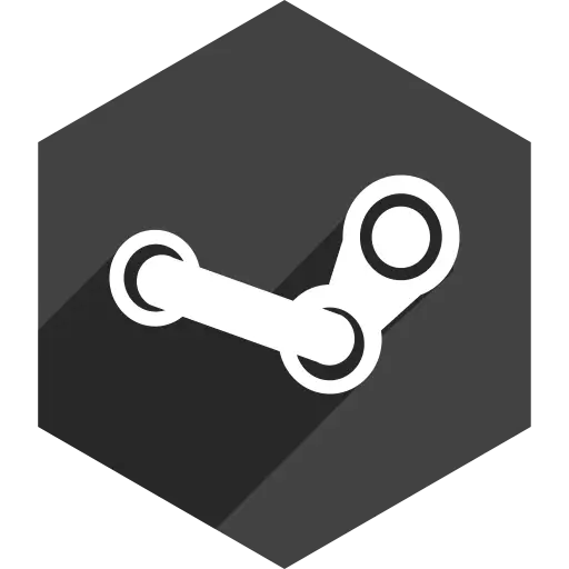Steam Logo in Hexagonal Background Design