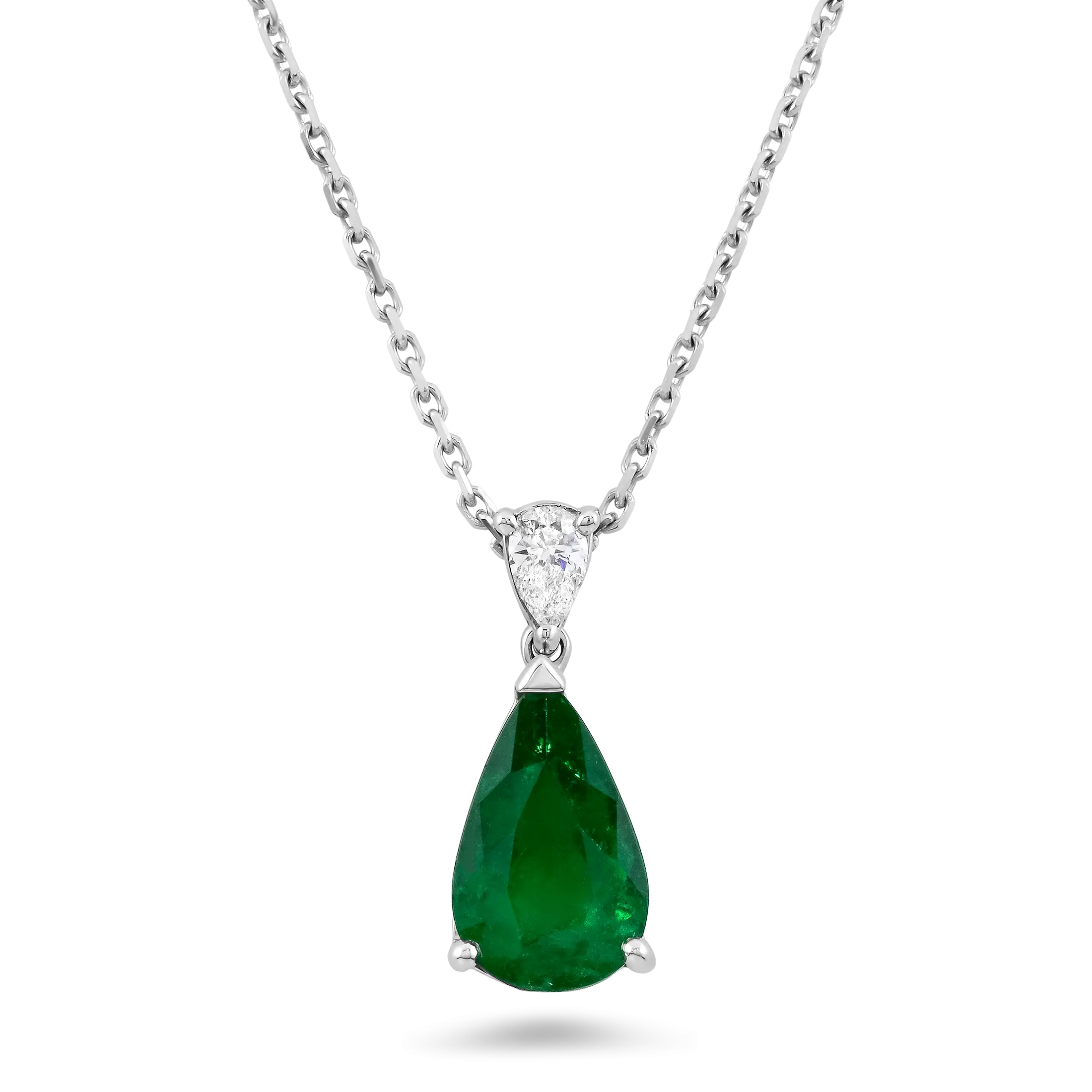 Elegant Emerald Pendant Necklace