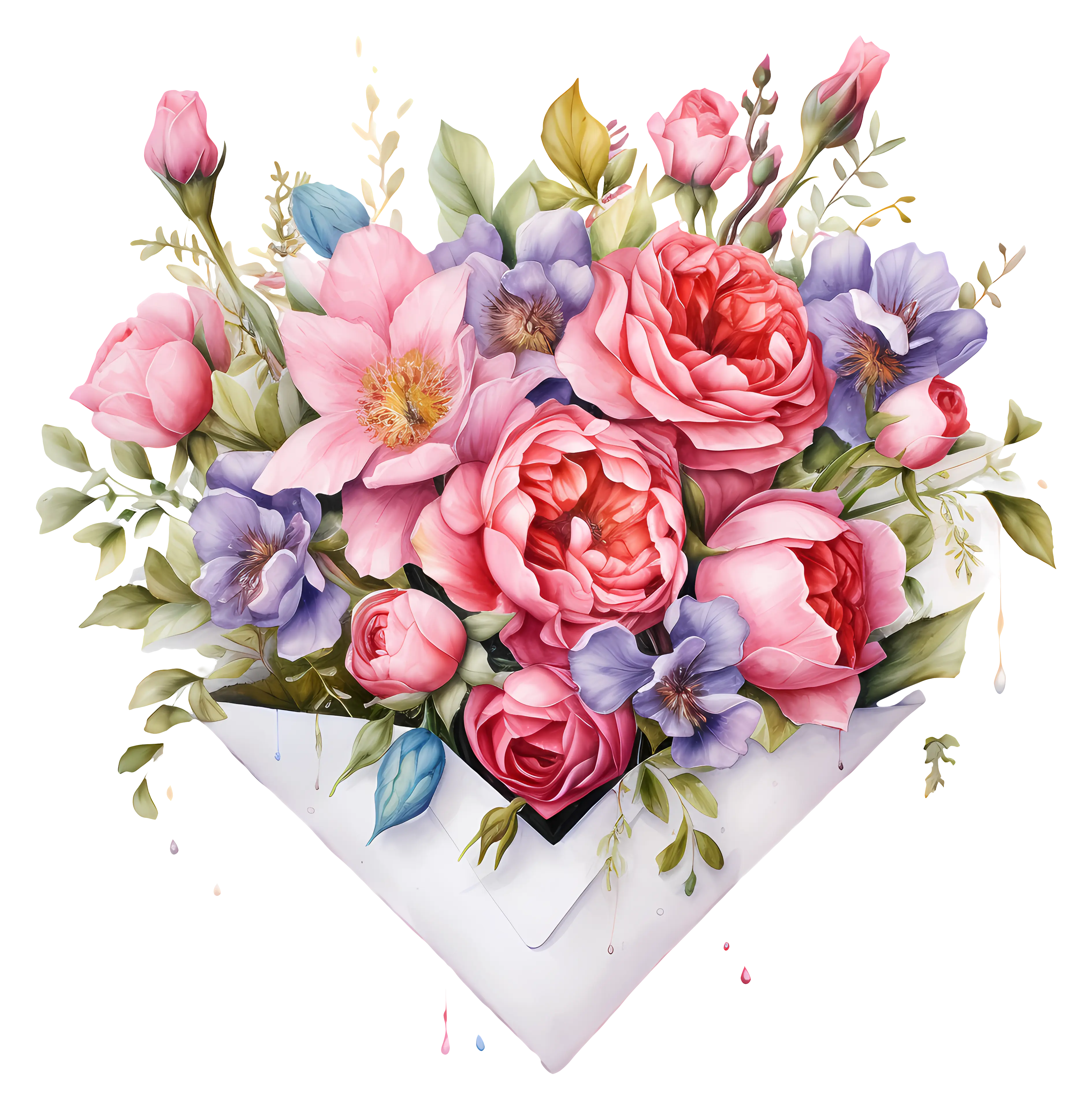 Floral Arrangement in a Gift Envelope
