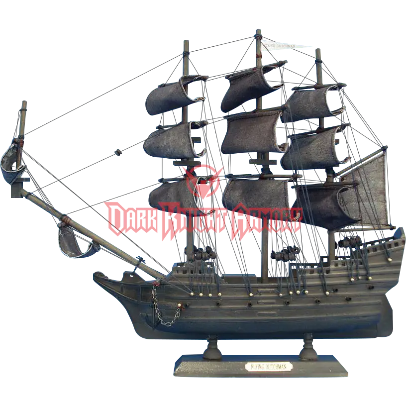 Black Pirate Ship Replica Model