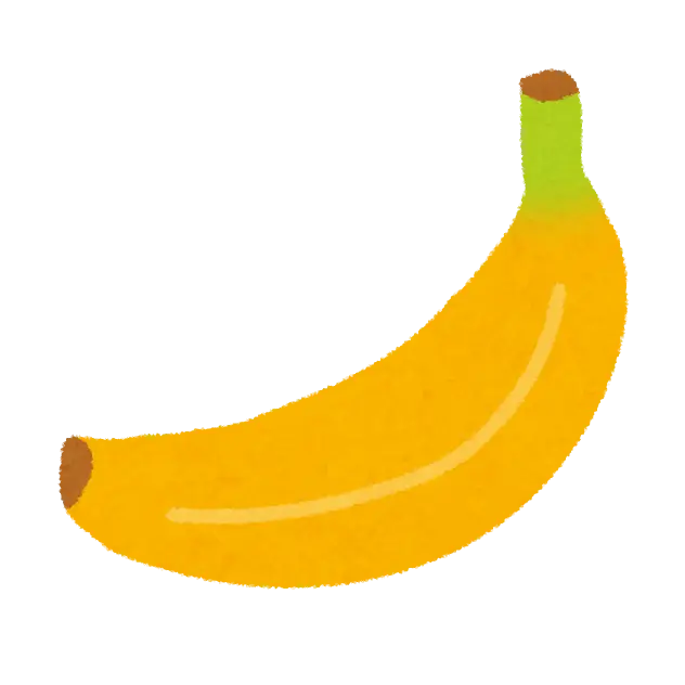 Cartoon Style Yellow Banana Illustration