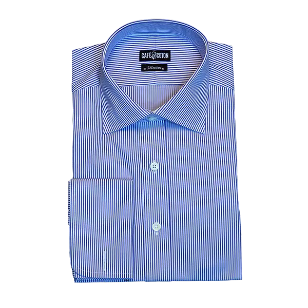 Folded Striped Button-Up Shirt
