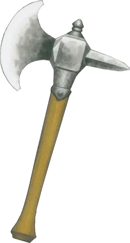 Medieval Battle Axe with Wooden Handle